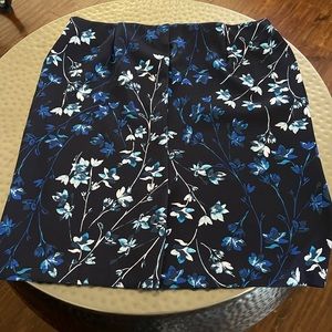 Blue Floral Skirt